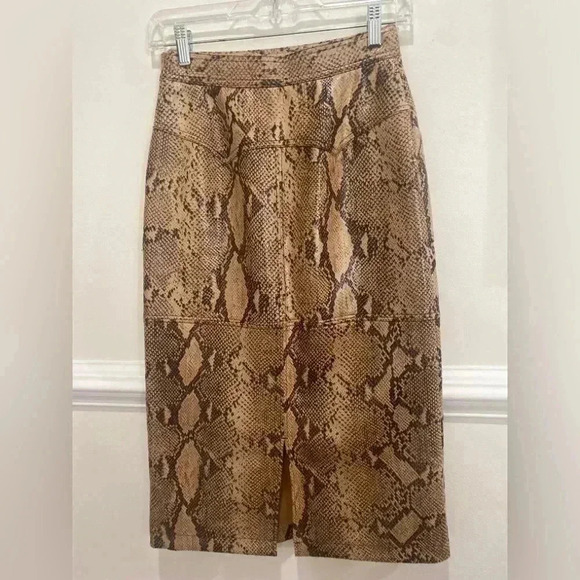 NWT Anthropologie Current air Python Print Midi Length Skirt Sz 0 - Picture 3 of 9